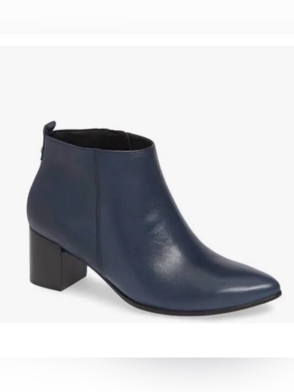 Ecco Womens Shape 45 Pointy Block Boots Blue Size 6